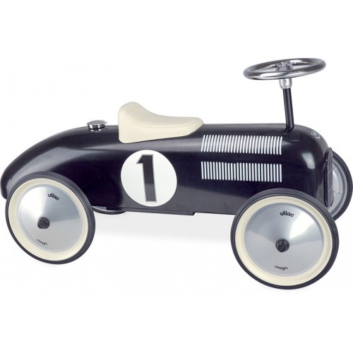 VOITURE DE COURSE EN METAL VINTAGE NOIR