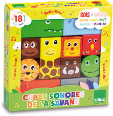 CUBES SONORES ANIMAUX DE LA SAVANE