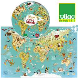 PUZZLE CARTE DU MONDE FANTASTIQUE 500 PIECES