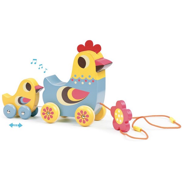 LA POULE ET LE POUSSIN MUSICAL A TRAINER