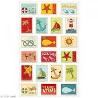 PLANCHE STIKERS TIMBRES VACANCES