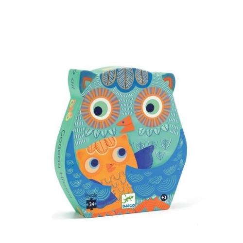 PUZZLE SILHOUETTE COUCOU HIBOU 24 PCS