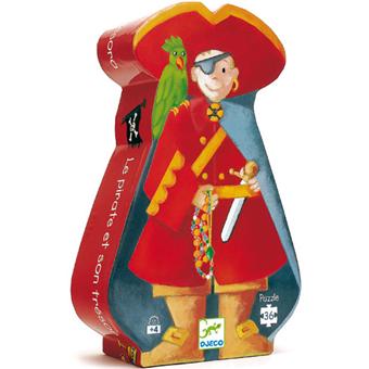 PUZZLE SILHOUETTE LE PIRATE ET SON TRESOR - 36 PCS