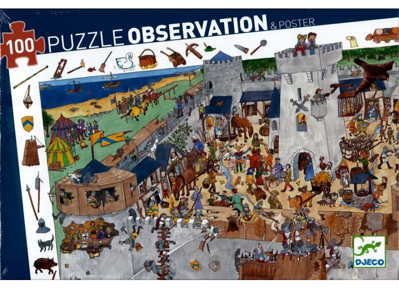 PUZZLE D'OBSERVATION LE CHATEAU FORT - 100 PCS