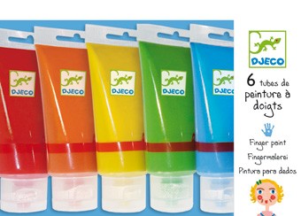 6 TUBES DE PEINTURE A DOIGTS
