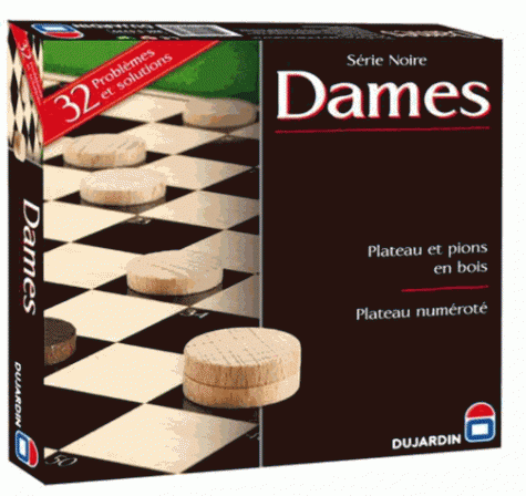 JEU DE DAMES PLATEAU ET PIONS EN BOIS