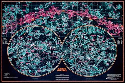 CARTE DU CIEL 2 HEMISPHERES (B)