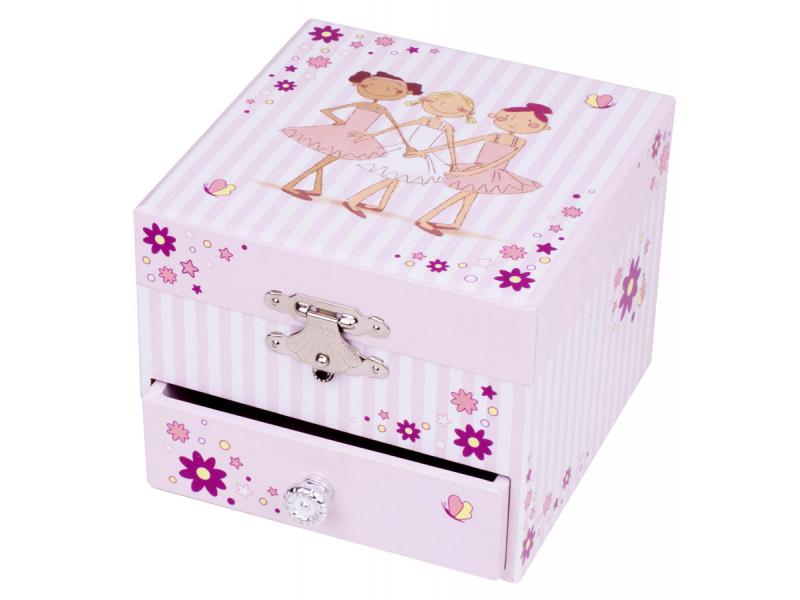 COFFRET MUSIQUE CUBE BALLERINE RAYÃ ROSE