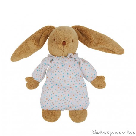 LAPIN MUSICAL NID D'ANGE ETOILES 25 CM