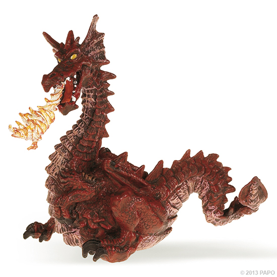 DRAGON ROUGE AVEC FLAMME