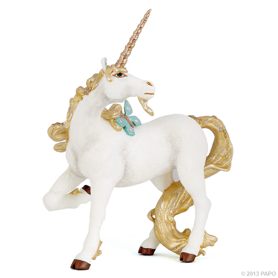 LICORNE DOREE BLEUE