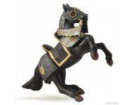 CHEVAL DU CHEVALIER EN ARMURE NOIRE