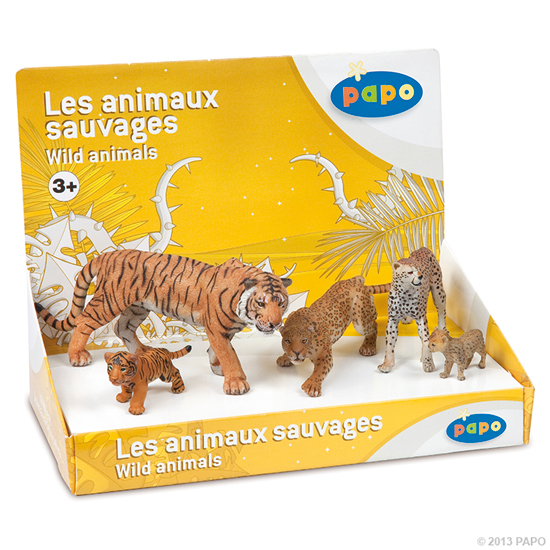 BOITE PRESENTOIR FELINS 1 (4 FIG.)
