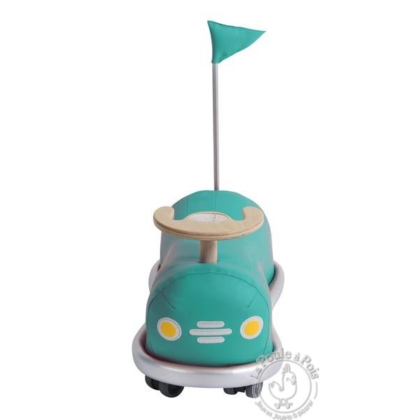 AUTO TAMPONNEUSE TURQUOISE PORTE BEBE