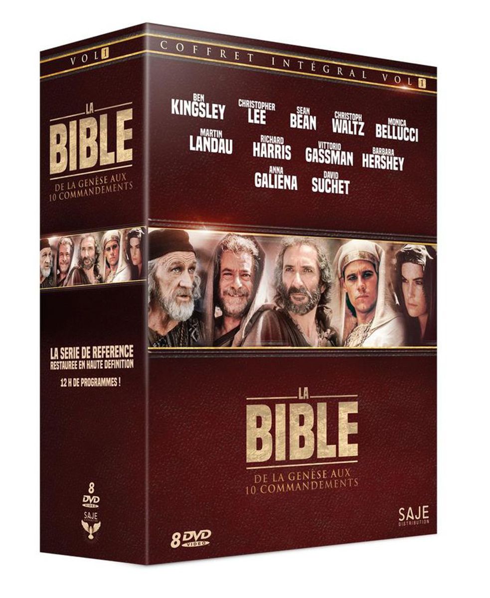 COFFRET INTEGRAL VOLUME 1 LA BIBLE : DE LA GENESE AUX 10 COMMANDEMENTS (COFFRET 8 DVD)
