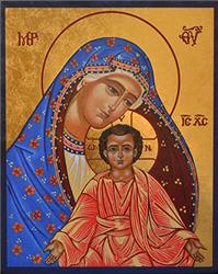ICONE LA VIERGE AU MANTEAU 19X25