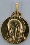 MEDAILLE VIERGE PLAQUEE OR