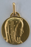 MEDAILLE PLAQUEE OR VIERGE