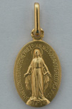 MEDAILLE MIRACULEUSE PLAQUEE OR 13 MN SANS BORD