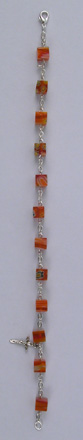 BRACELET MOSAIQUE CARRE ORANGE