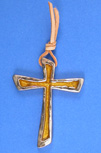 CROIX BRONZE JAUNE 6X5 CM