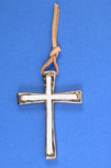 CROIX BRONZE BLANCHE  5.5X4CM