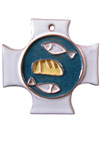 CROIX FANTAISIE EMAIL FD BLEU POISSON PLUS PAIN
