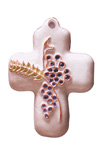 CROIX CERAMIQUE BLE RAISIN