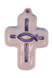 CROIX CERAMIQUE POISSON