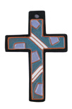 CROIX CERAMIQUE EMAIL BLEU