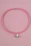 BRACELET SILICONE ROSE COLOMBE NACRE