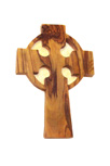 CROIX CELTE EN BOIS D'OLIVIER 15CM DE HAUTEUR