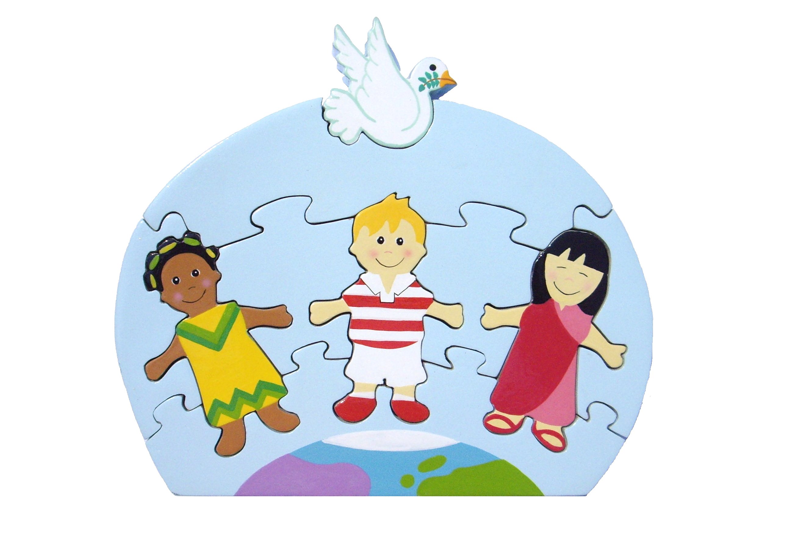 PUZZLE DECORATIF EN BOIS ENFANTS DU MONDE