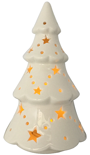 SAPIN LUMINEUX EN PORCELAINE BLANCHE