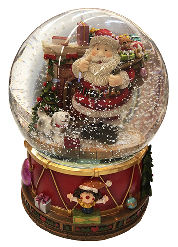 BOULE A NEIGE MUSICALE PERE NOEL