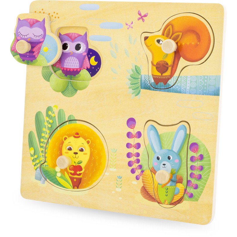 PUZZLE BOUTON FORET 4PCES