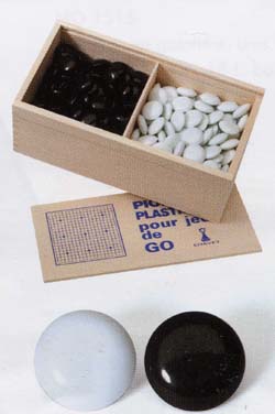 PIONS UREA POUR JEU DE GO 20MM BOITE EN SAPIN