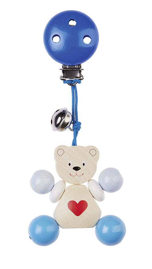 CLIP OURSON PETIT COEUR BLEU