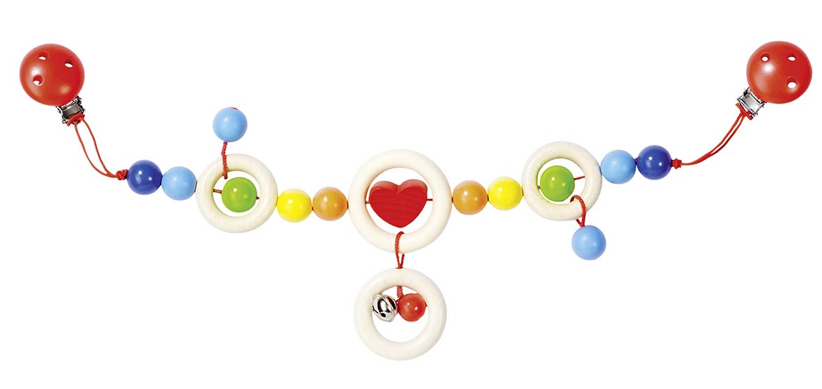DECORATION POUR POUSSETTE AVEC CLIPS COEUR