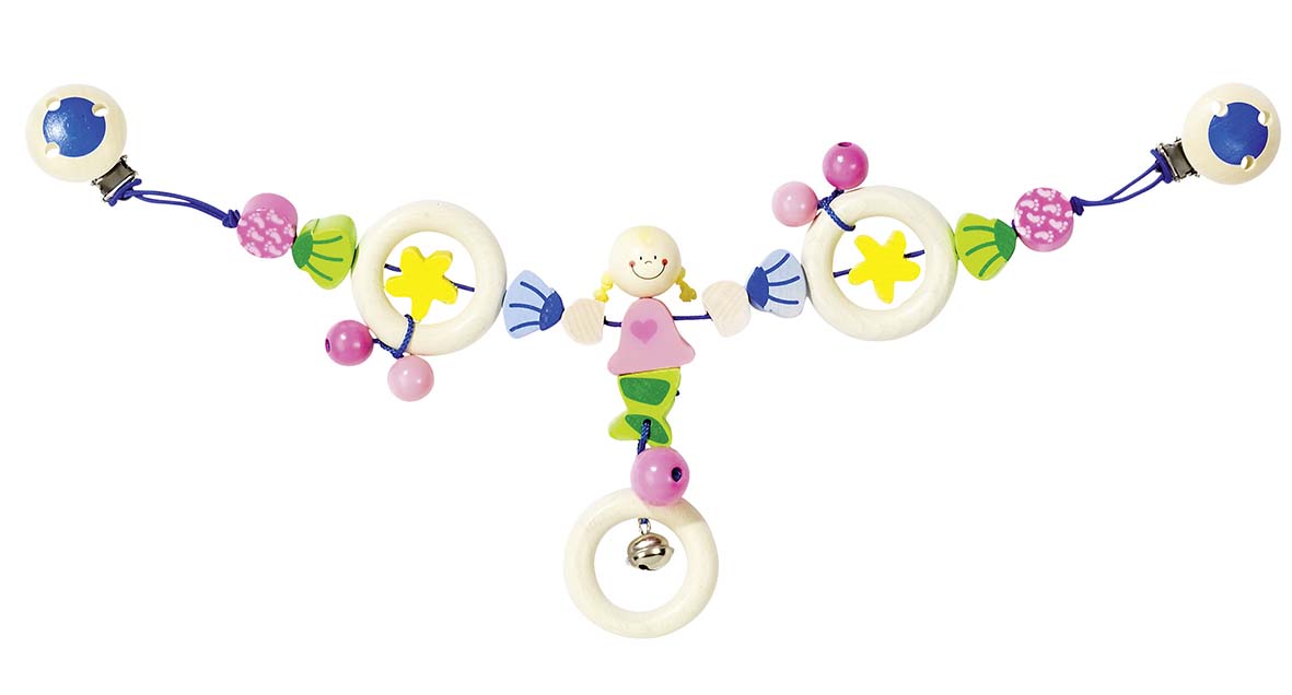DECORATION POUR POUSSETTE SIRENE AVEC CLIPS