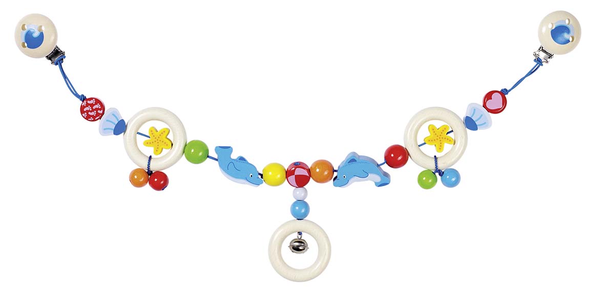 DECORATION POUR POUSSETTE DAUPHIN AVEC CLIPS