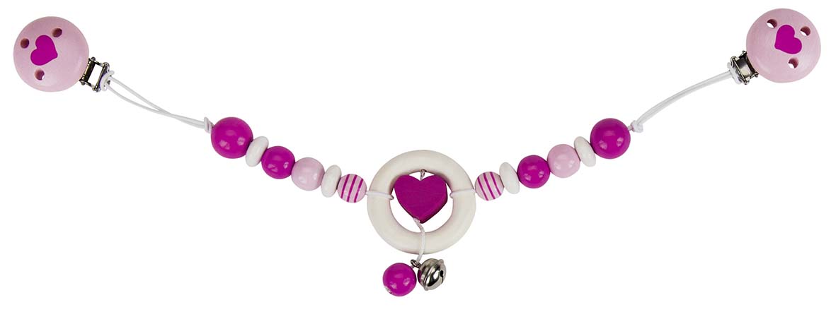 DECORATION POUR POUSSETTE AVEC CLIPS COEUR