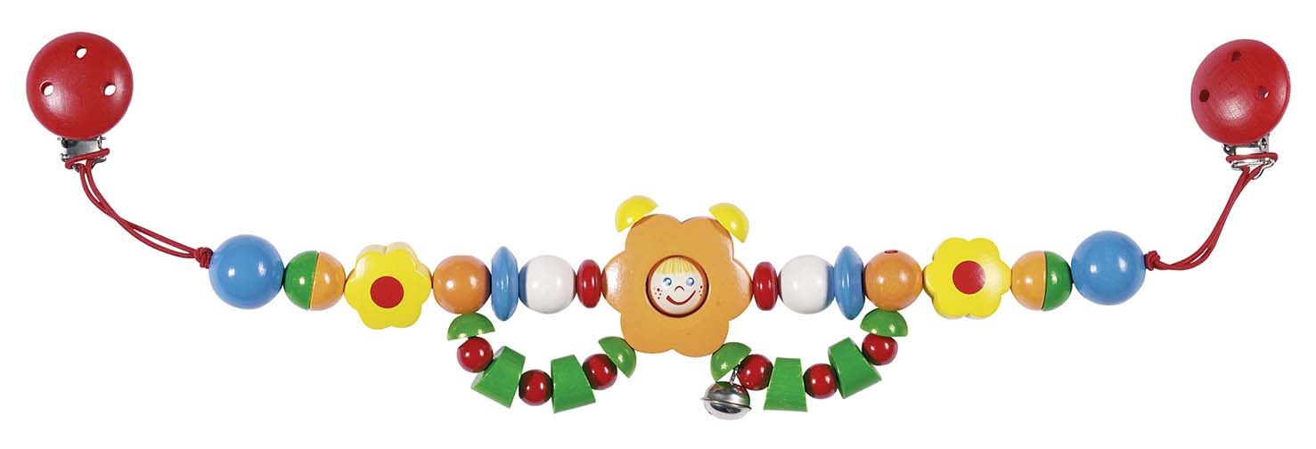 DECORATION POUR POUSSETTE AVEC CLIPS FLEUR