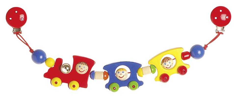 DECORATION POUR POUSSETTE AVEC CLIPS TRAIN