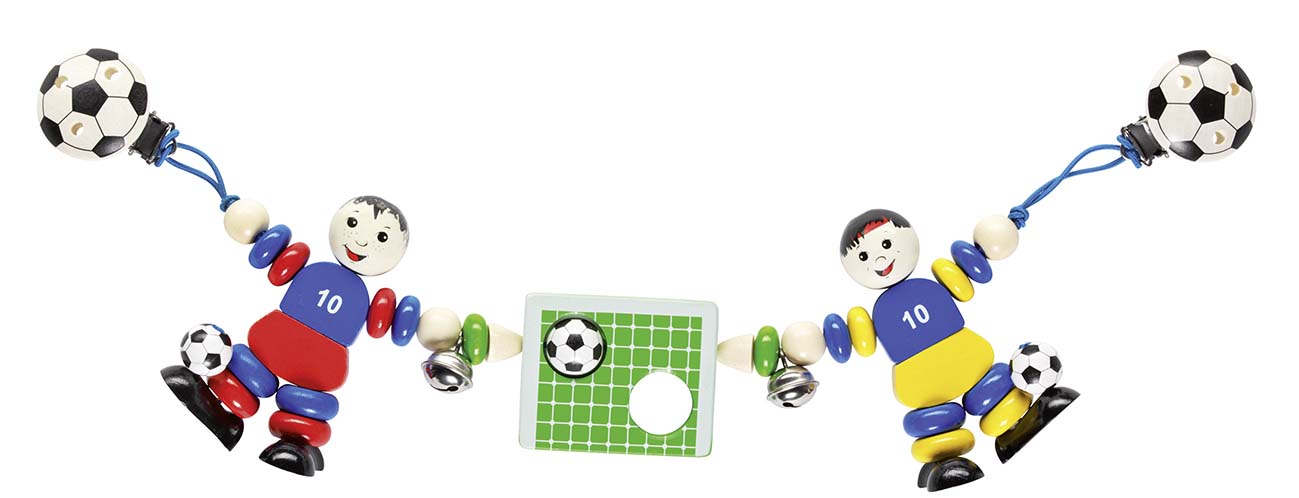 DECORATION POUR POUSSETTE FOOTBALL AVEC CLIPS