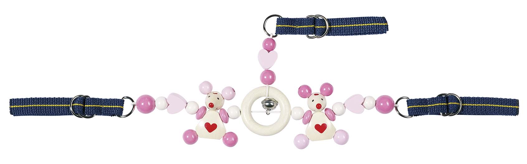 DECORATION POUR SIEGE DE BEBE SOURIS (ROSE)