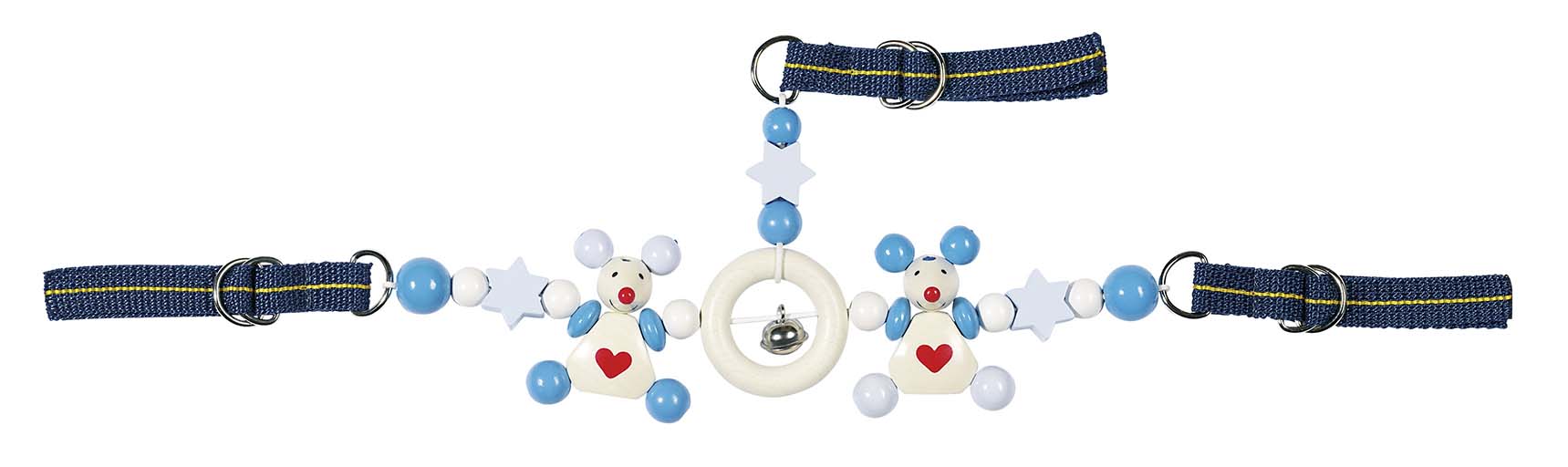 DECORATION POUR SIEGE DE BEBE SOURIS (BLEU)