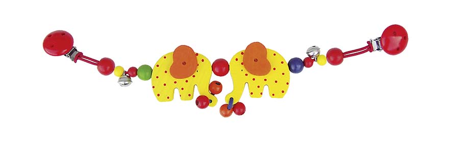 DECORATION POUR POUSSETTE AVEC CLIPS ELEPHANT