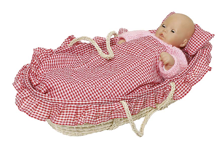 COUFFIN POUR POUPEES AVEC DRAPS
