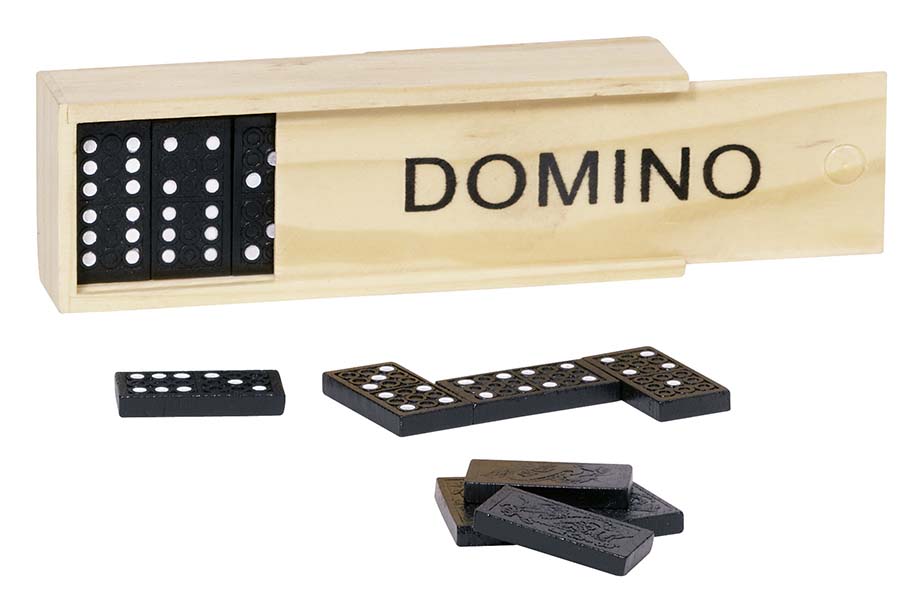 JEU DE DOMINOS BOITE EN BOIS